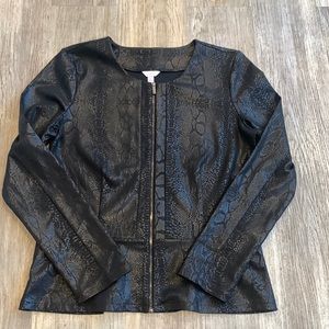 Calvin Klein black on black snakeskin blazer